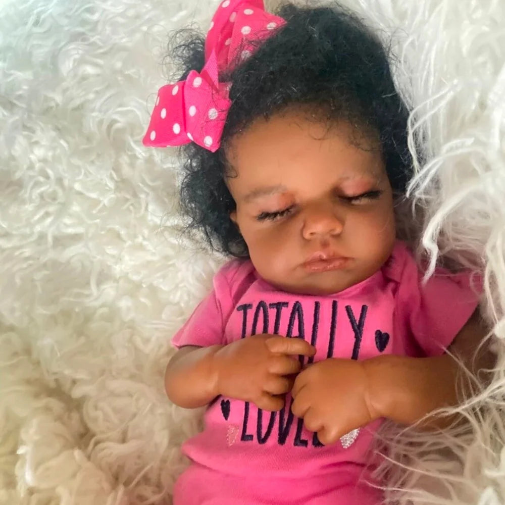 African American Silicone Reborn Dolls – full body silicone reborn baby doll UK view 2