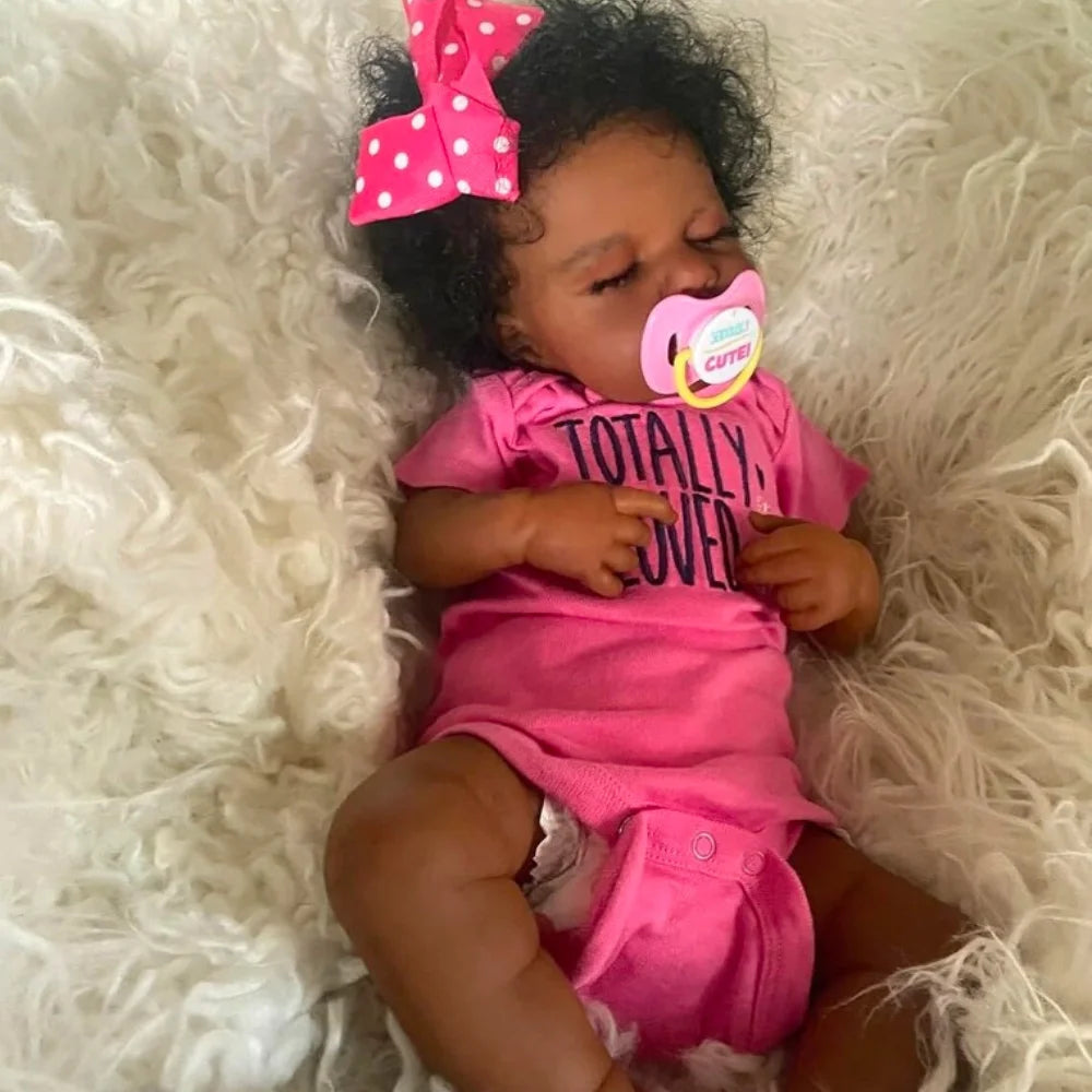 African American Silicone Reborn Dolls – full body silicone reborn baby doll UK view 6