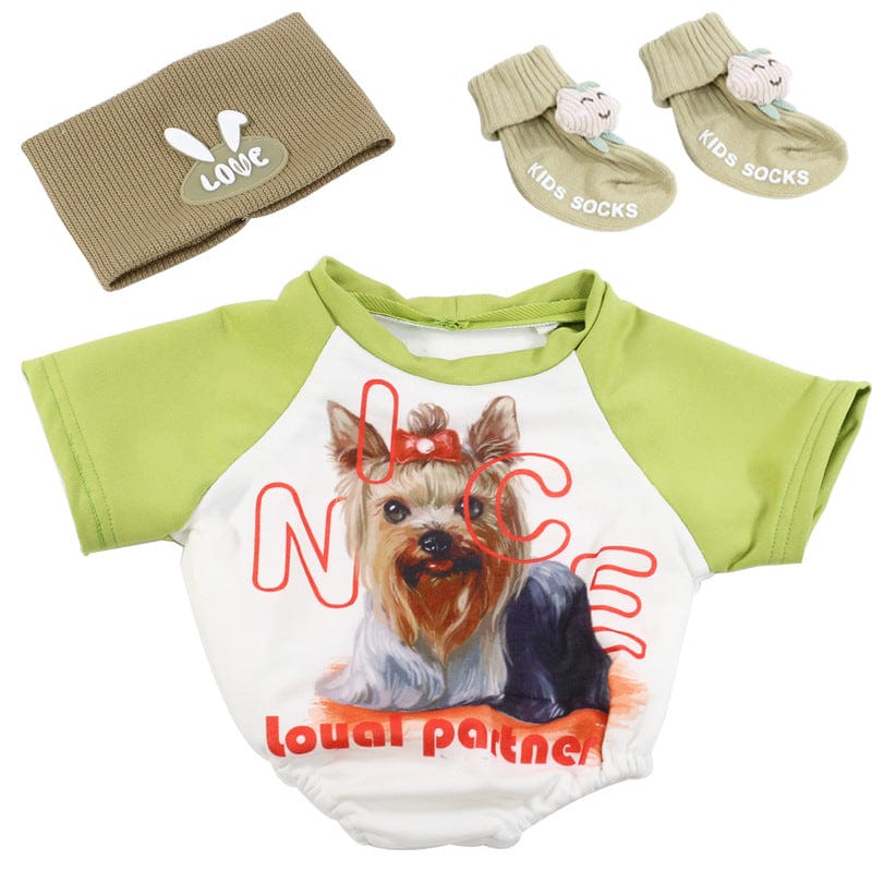 My Store Light Green Clothes for Small Reborn Dolls