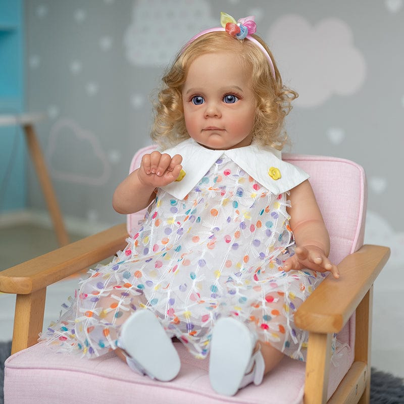 My Store fabric body Reborn Dolls Girl Blonde Hair