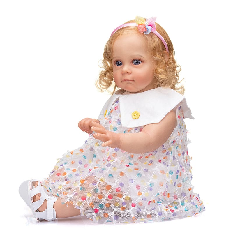 My Store fabric body Reborn Dolls Girl Blonde Hair