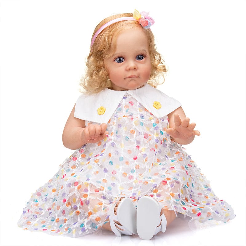 My Store fabric body Reborn Dolls Girl Blonde Hair
